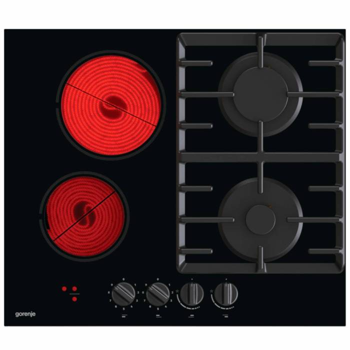 Gorenje GCE691BSC — комбинированная варочная панель с газовыми и электрическими конфорками, заказать в Бишкеке