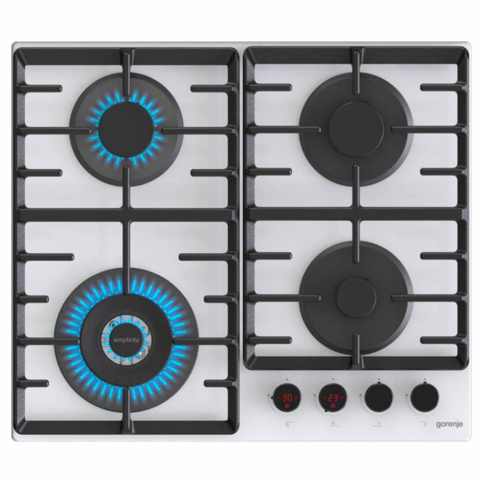 Gorenje GKTW642SYW — белая газовая варочная панель из закалённого стекла, купить онлайн в Бишкеке