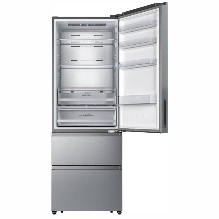 Без ручек, без кнопок — минимализм в чистом виде. Современный стиль легко вписывается в интерьер.