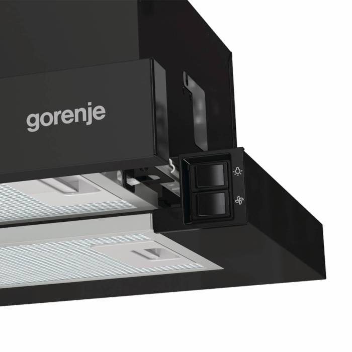 Gorenje TH606E4B — алюминиевый жировой фильтр, легко моется и очищает воздух от жира