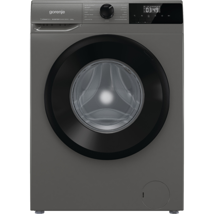 Gorenje WNHPI84AS/AR — 8 кг, 1400 об/мин, 15 программ, пар и цифровой дисплей. Купить в Бишкеке
