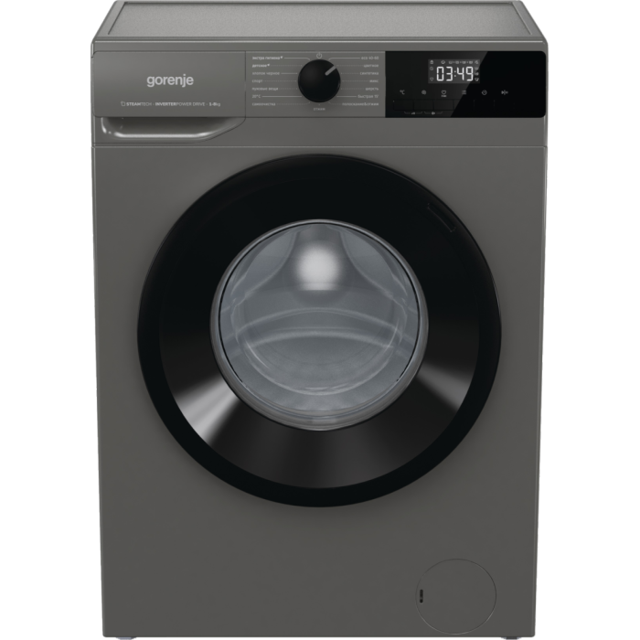 Gorenje WNHPI84AS/AR — 8 кг, 1400 об/мин, 15 программ, пар и цифровой дисплей. Купить в Бишкеке.