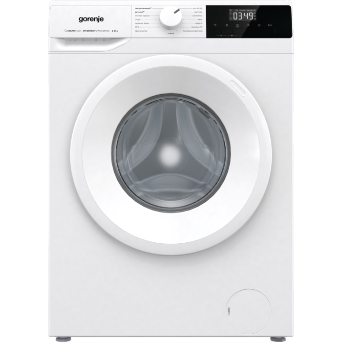 Gorenje WNHPI84AS/R — 8 кг, 1400 об./мин, 15 программ, инверторный мотор, функция пара. Купить в Бишкеке