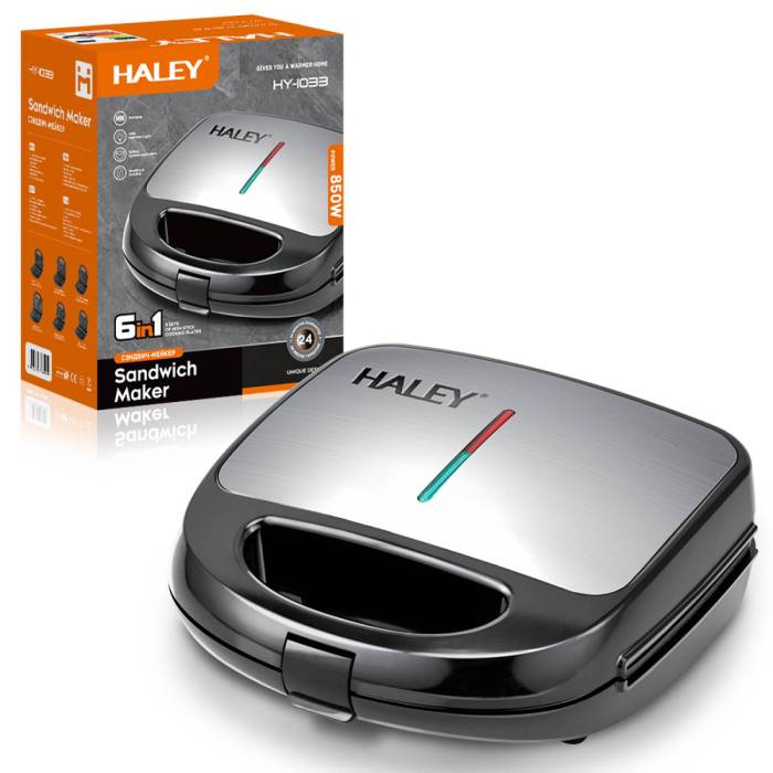 Haley HY-1033 — сэндвичница 6-в-1 мощностью 750 Вт, купить в Бишкеке с доставкой