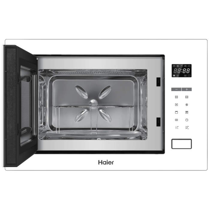 Встраиваемая микроволновая печь Haier HMX-BTG259W: 900 Вт, 25 литров, гриль, электронное управление.
