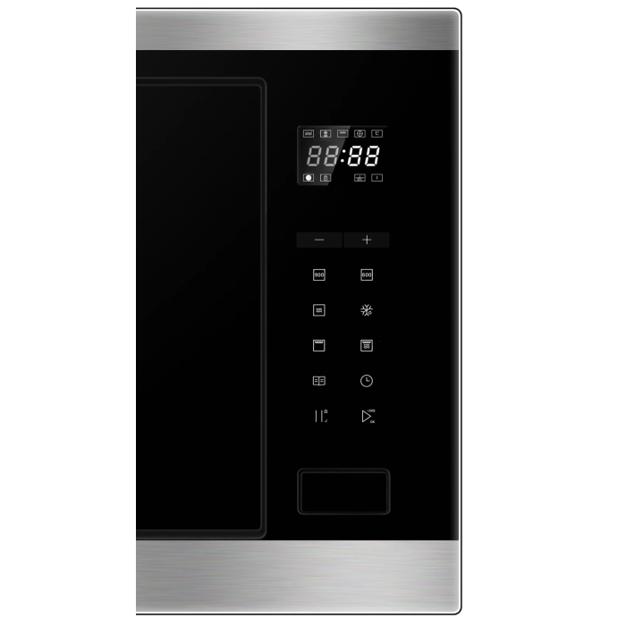 Встраиваемая микроволновая печь Haier HMX-BTG259X: объем 25 л, мощность 900 Вт, гриль, электронное управление.