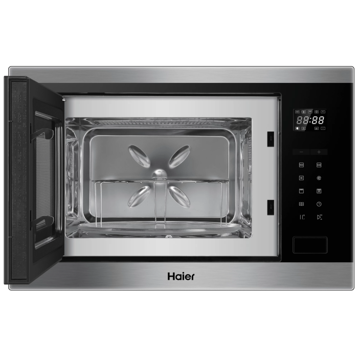 Haier HMX-BTG259X: встраиваемая микроволновка с грилем, 25 л, мощностью 900 Вт и электронным управлением.