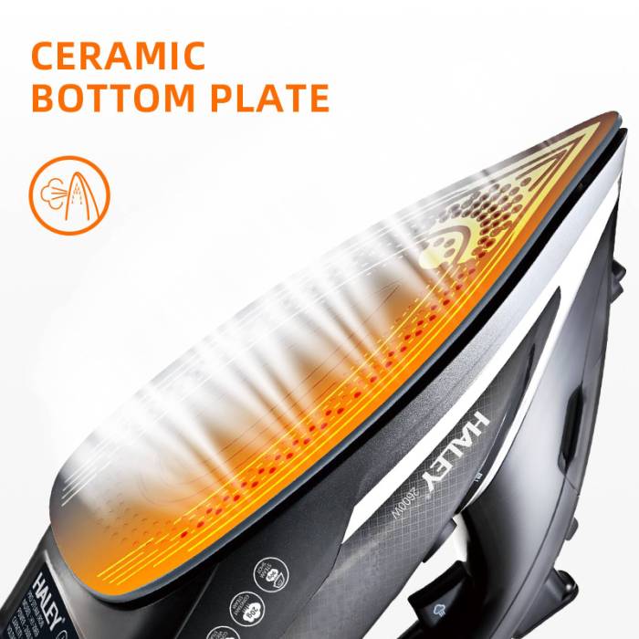 Haley HY-2069 — резервуар для воды 350 мл, удобен для длительного глажения без дозаправки