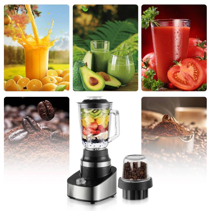 Haley HY-962 — емкость 1.5 литра, подходит для смузи, соусов, коктейлей и измельчения