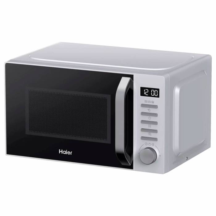 Микроволновка Haier HMB-DG208SA — 20 литров, гриль 1000 Вт, серебристый цвет, купить онлайн в Бишкеке