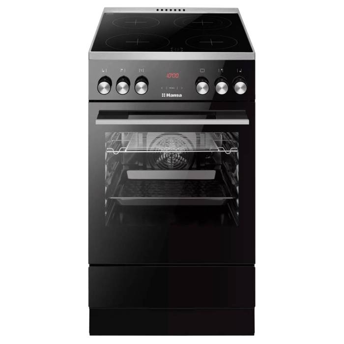 Hansa FCCL59325 — трёхслойное остекление сохраняет тепло внутри духовки и остаётся прохладным снаружи