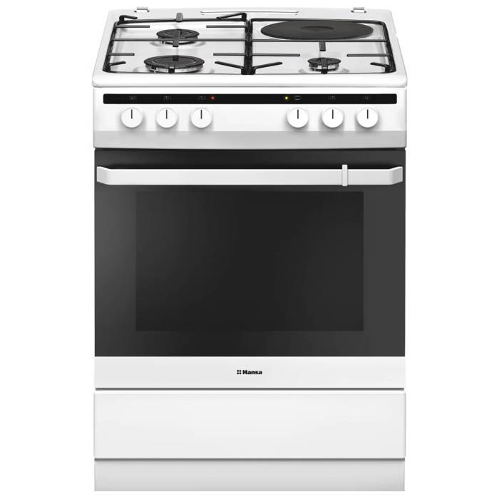 Hansa FCMW68090 — комбинированная газоэлектрическая плита шириной 60 см, купить онлайн с доставкой в Бишкеке