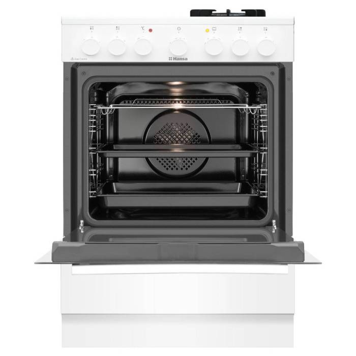 Hansa FCMW69043 — электрическая духовка объёмом 77 литров с 9 режимами нагрева, включая гриль, конвекцию и размораживание