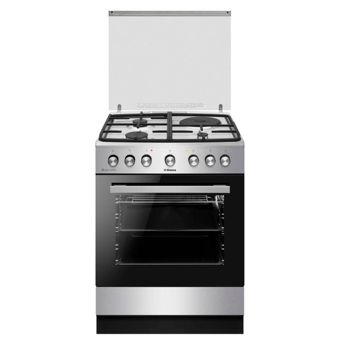 Hansa FCMX58143 — очистка паром Aqualytic и эмаль EasyClean упрощают уход за внутренней поверхностью духовки