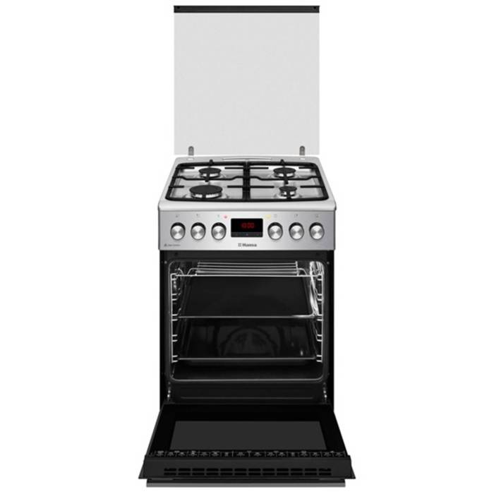 Hansa FCMX582233 — электрическая духовка объёмом 65 литров с 8 режимами нагрева, включая гриль, конвекцию и размораживание