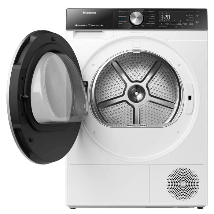 Hisense DH5S902BW — сушильная машина с тепловым насосом и загрузкой 9 кг, купить онлайн с доставкой в Бишкеке