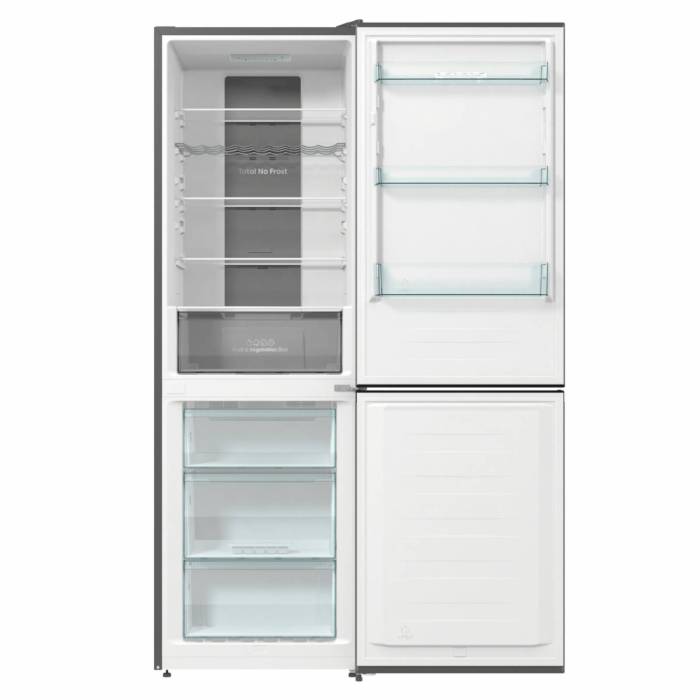 Hisense RB390N4AIE — серый корпус с лакокрасочным покрытием, современный внешний вид и универсальный стиль для кухни