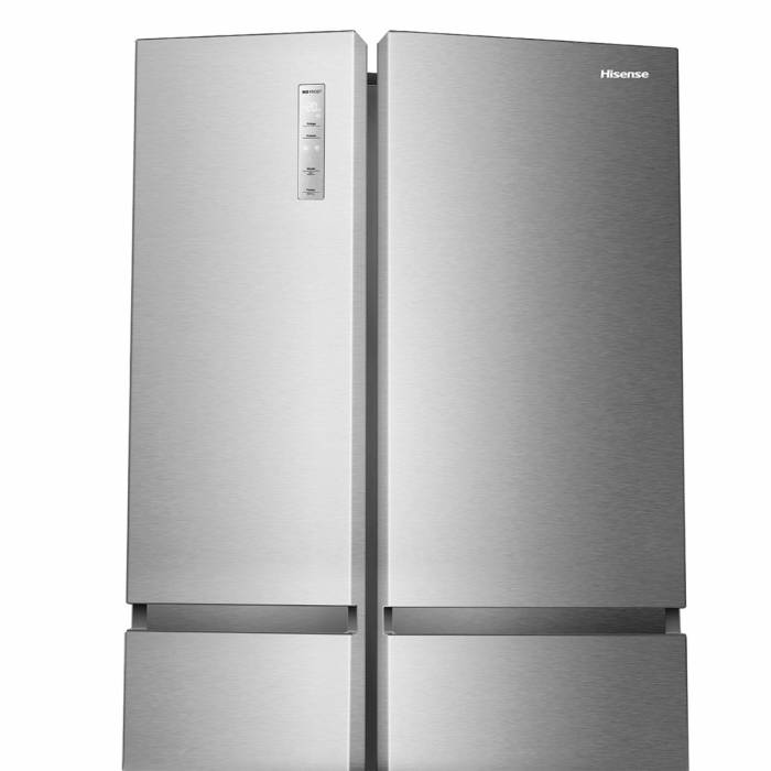 Hisense RS840N4AIF — корпус из нержавеющей стали, серебристый цвет и интегрированные ручки — стиль и практичность