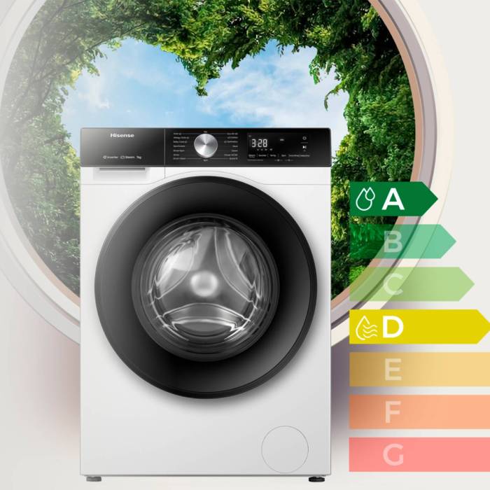 Стиральная машина Hisense WD3S8042BW1 — LED-дисплей, таймер отсрочки до 24 ч, дозагрузка белья, заказать онлайн