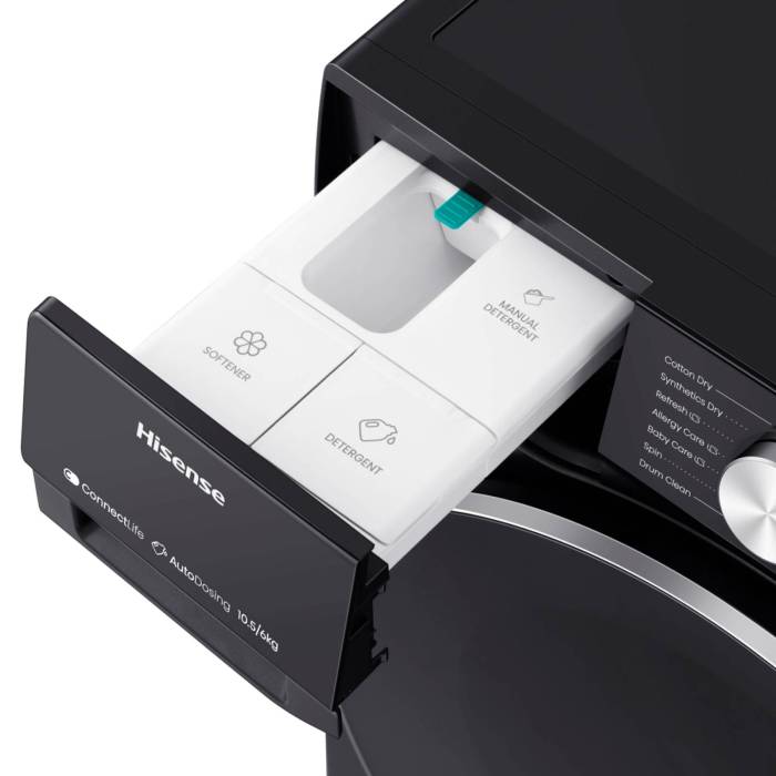 Стиральная машина Hisense WD5S1045BB — технология SteamTech разглаживает складки и устраняет бактерии, заказать в Бишкеке