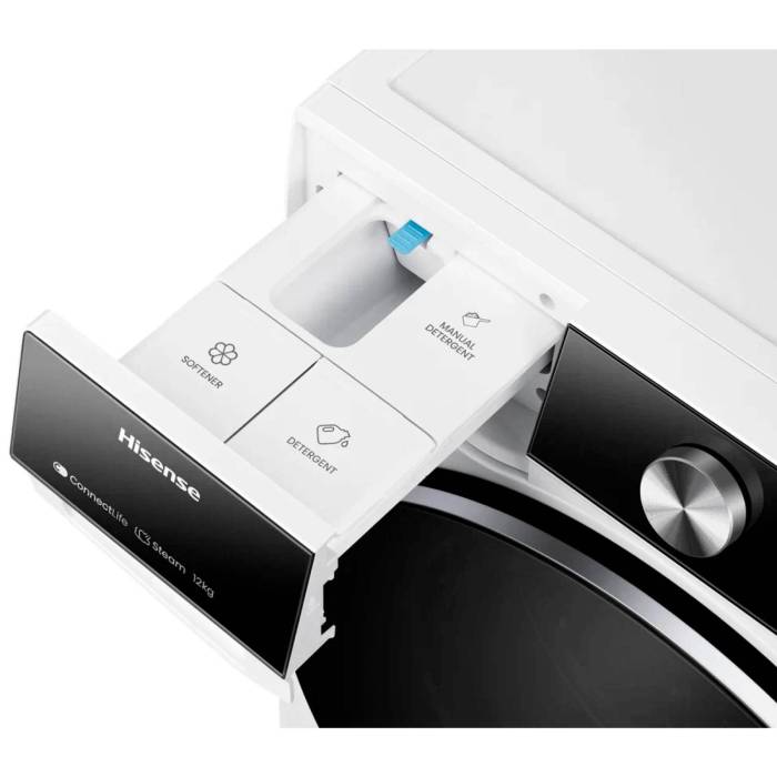 Hisense WF7S1247BW — SteamTech разглаживает складки и устраняет аллергены, купить в Бишкеке