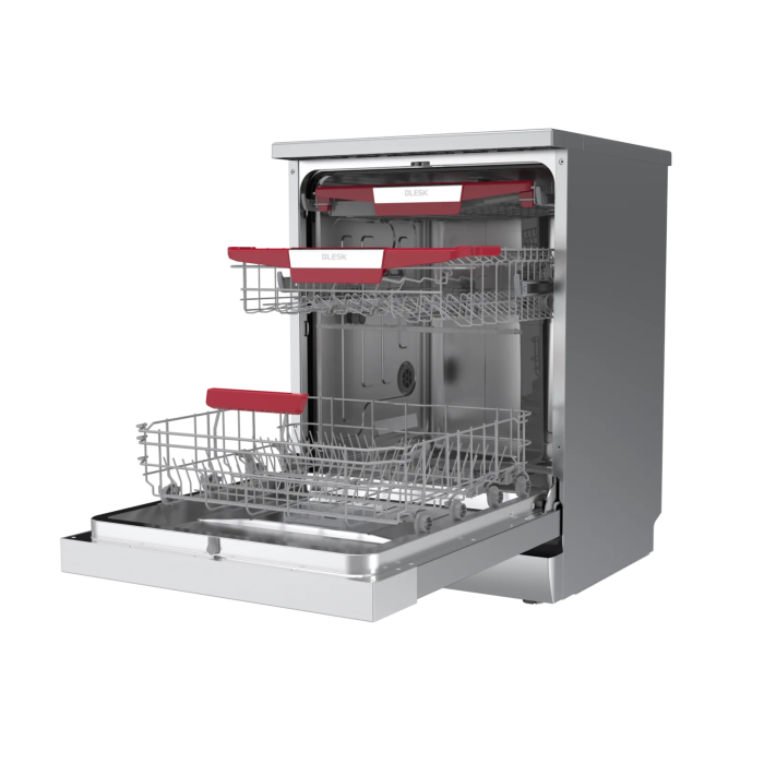 BLESK BXWD14-IN7631UX — программы: ЭКО, Автоматическая стирка, 72° Гигиеническая, Стекло, Тихий режим, 90 минут, Быстрая, Набухание, Самоочистка, Двухзонная стирка, Сильная стирка, Усиленная сушка, Турбо-скорость+, Энергосбережение, Onbir.kg