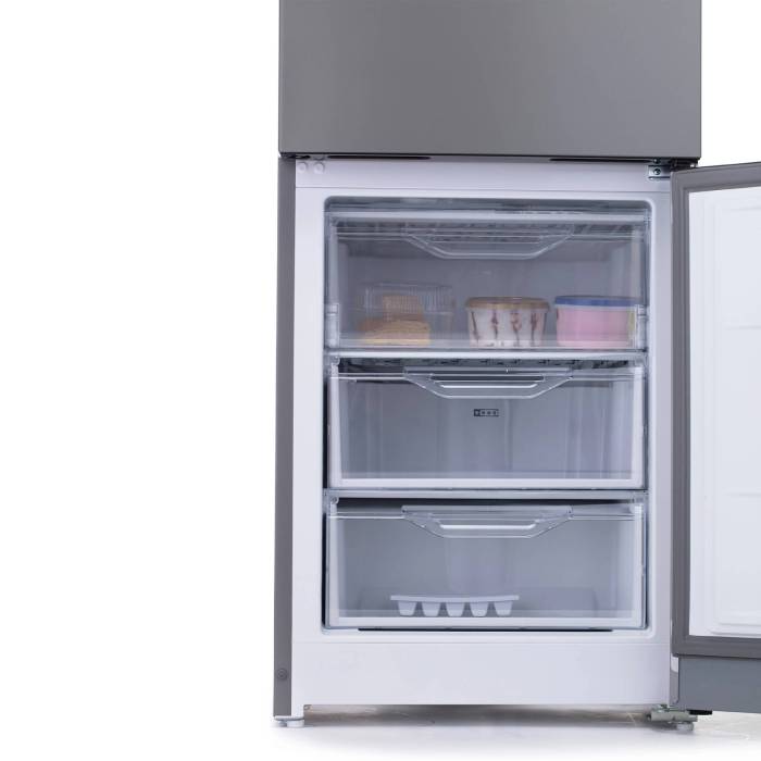 Холодильник INDESIT DS 4200 G — удобные 4 дверные полки во всю ширину и 2 ящика для хранения овощей, заказать онлайн с доставкой