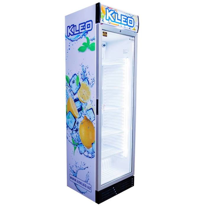 Холодильник витринный KLEO VST390 — объём 390 л, с температурным режимом +2…+8 °C, динамическая система охлаждения, заказать с доставкой в Бишкеке