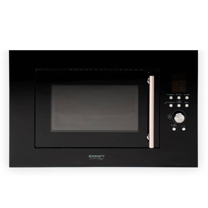 Встраиваемая микроволновка KRAFT TCH-BI25A9401D — объём 25 л, мощность 900 Вт, LED-дисплей и размораживание по весу, купить с доставкой в Бишкеке