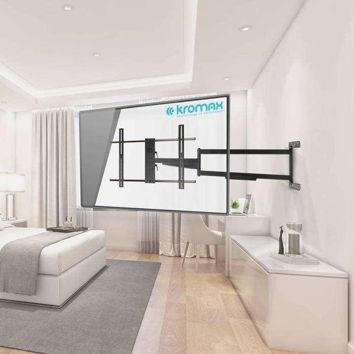 Наклонно-поворотный кронштейн Kromax ATLANTIS-120 black — Максимальная нагрузка: 121 кг — Onbir.kg Бишкек, Кыргызстан