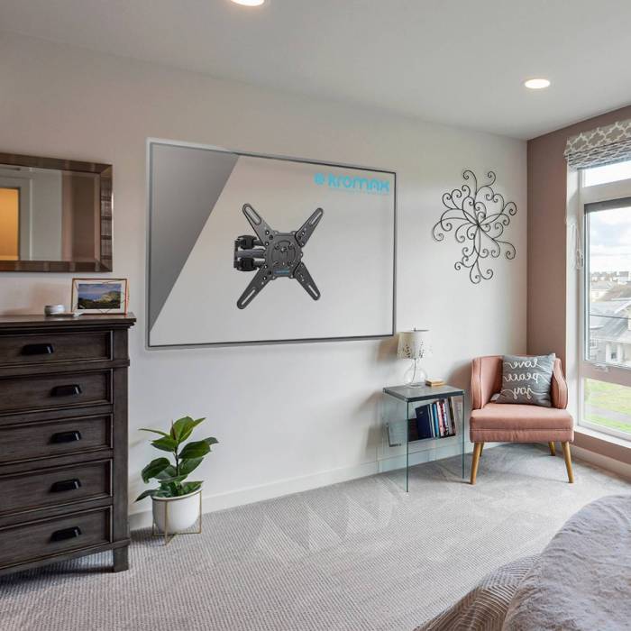 Наклонно-поворотный кронштейн Kromax ATLANTIS-45 grey — Максимальная нагрузка: 45 кг — Onbir.kg Бишкек, Кыргызстан