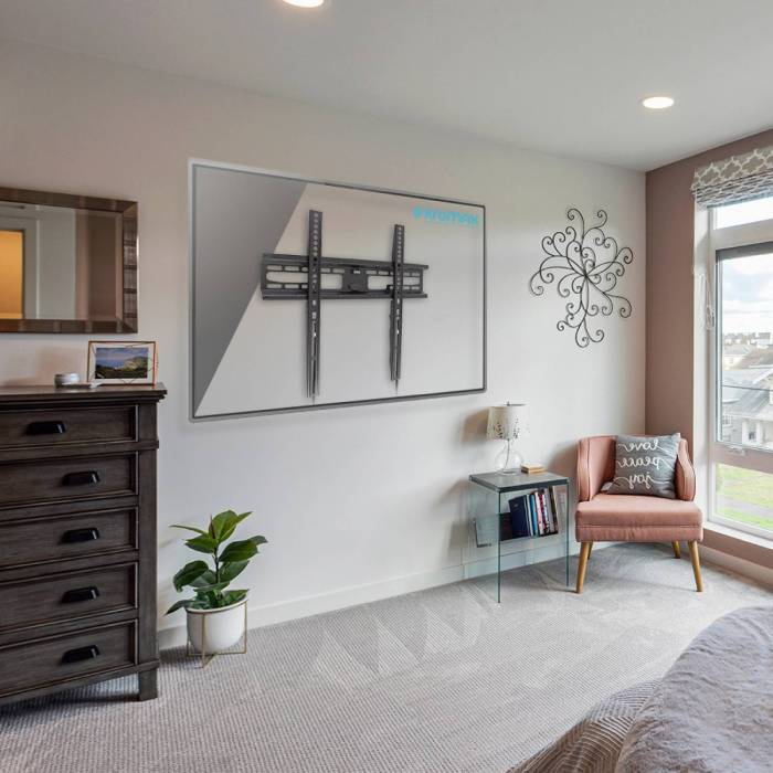 Настенный фиксированный кронштейн Kromax FLAT-3 black — Максимальная нагрузка: 55 кг — Onbir.kg Бишкек, Кыргызстан