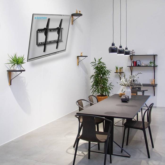 Настенный наклонный кронштейн Kromax IDEAL-2 Black — Диагональ экрана: 32–90″ — Onbir.kg Бишкек, Кыргызстан