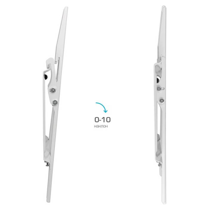 Настенный наклонный кронштейн Kromax IDEAL-4W new white — Совместимость VESA: 50×50, 75×75, 100×100, 200×100, 200×200, 300×200, 300×300, 400×200, 400×300, 400×400 — Onbir.kg Бишкек, Кыргызстан