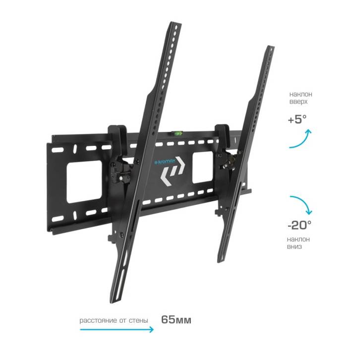 Настенный наклонный кронштейн Kromax STAR-2 Black — Назначение: для телевизоров — Onbir.kg Бишкек, Кыргызстан