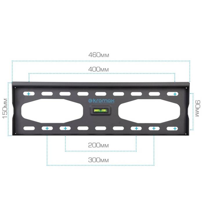 Настенный фиксированный кронштейн Kromax STAR-33 Grey — Расстояние от стены: 33 мм — Onbir.kg Бишкек, Кыргызстан