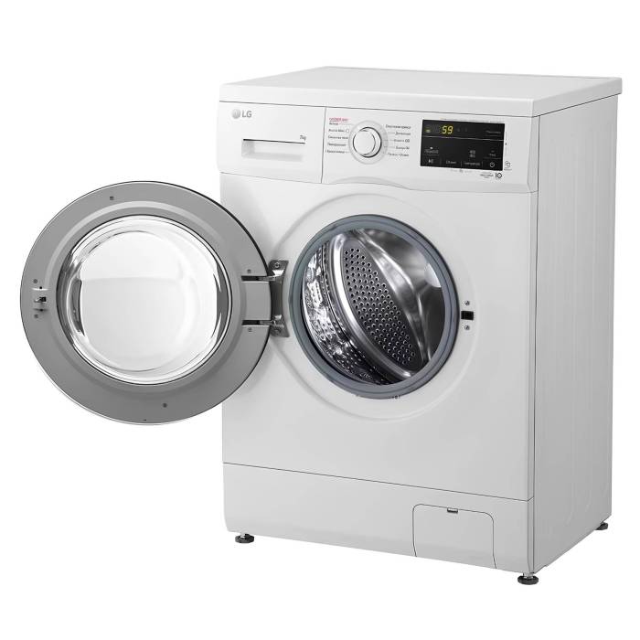 Инверторная стиральная машина LG F2J3HS8W, 7 кг, мотор с прямым приводом, функция пара, белый цвет, купить в Бишкеке