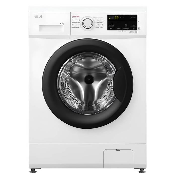 Стиральная машина LG F2J3WS8W, 6.5 кг, инверторный мотор, с функцией пара, белая. Купить с доставкой в Бишкеке