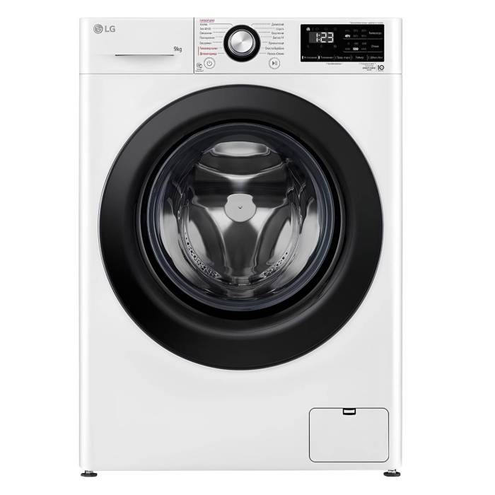 LG F2V3FS6W: стиральная машина, 9 кг, с функцией пара, AIDD™, и добавлением белья. Купить в Бишкеке с доставкой по всей стране