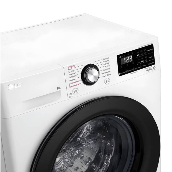 Стиральная машина LG F2V3FS6W, 9 кг, с искусственным интеллектом AIDD™ и паровой функцией. Доставка в Бишкеке и по регионам