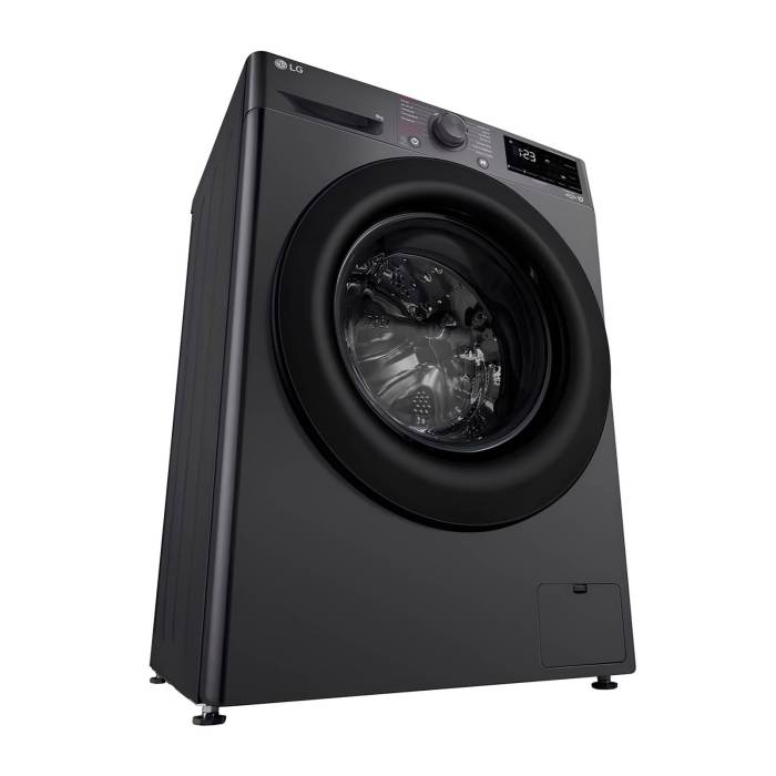 Стиральная машина LG F2V3PS6J — элегантный черный дизайн, 8 кг, технология AI DD™, инверторный мотор. Заказать в Бишкеке