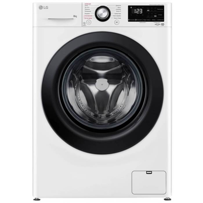 LG F2V3PS6W — 8 кг, функция пара Steam, искусственный интеллект AIDD™, белый цвет. Заказать онлайн с доставкой по Кыргызстану