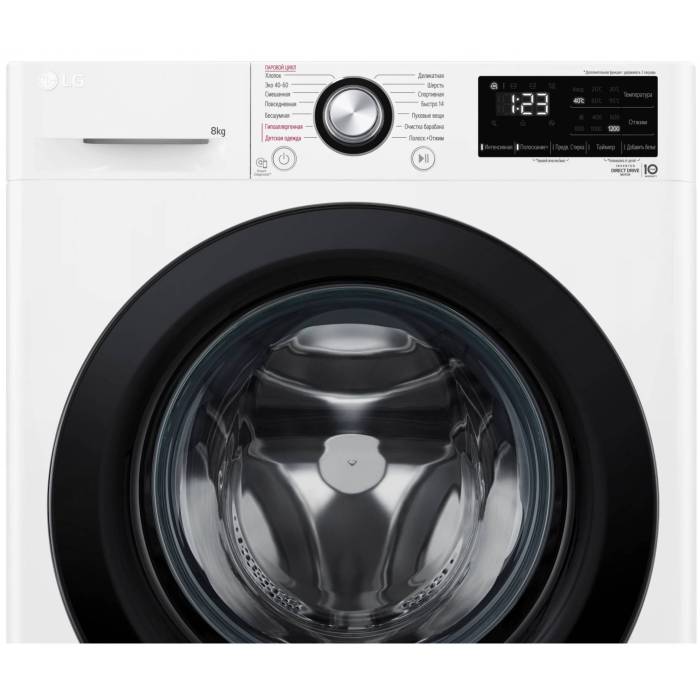 Стиральная машина LG F2V3PS6W — 8 кг, AI DD™, паровая обработка Steam, инверторный мотор. Купить с доставкой в Бишкеке
