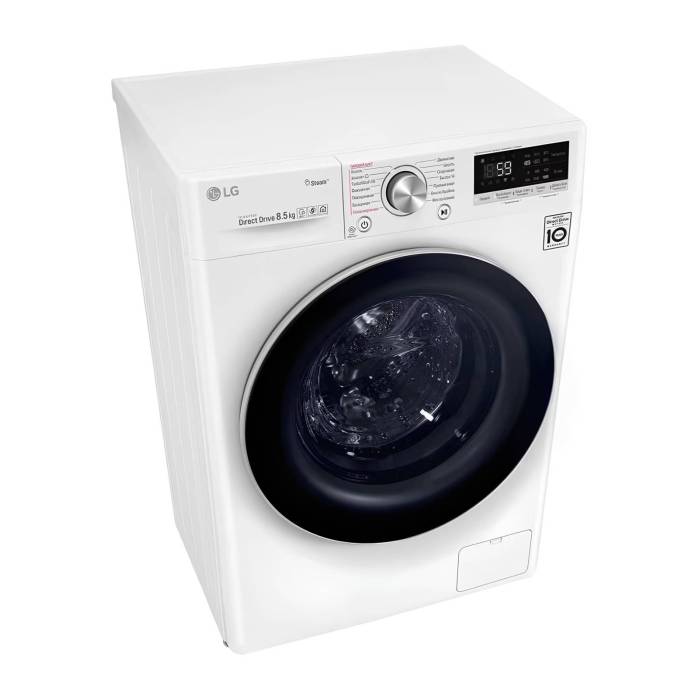 Стиральная машина LG F2V7GW1W — 8.5 кг, Wi-Fi, технология AI DD, управление через телефон, купить с доставкой по Кыргызстану