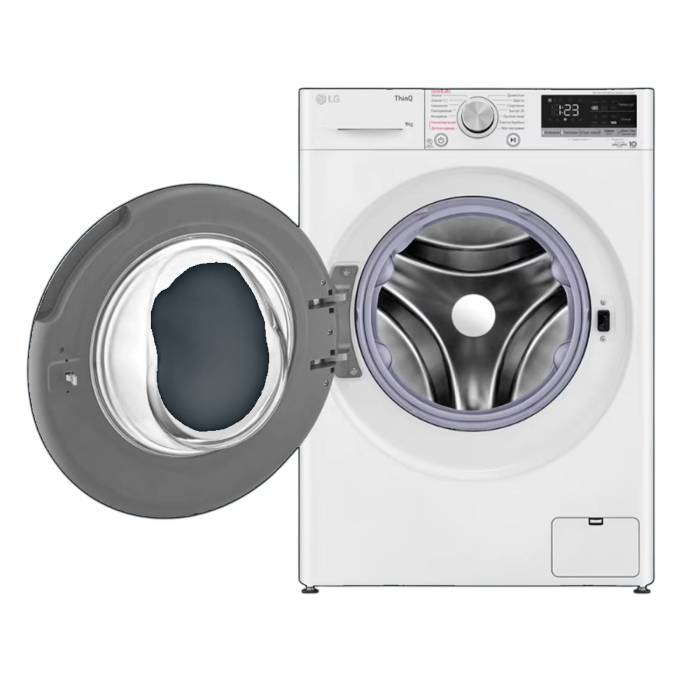 Стиральная машина LG F4V5VS0W — 1400 об/мин, с барабаном из нержавеющей стали и автозвешиванием, заказать в Бишкеке