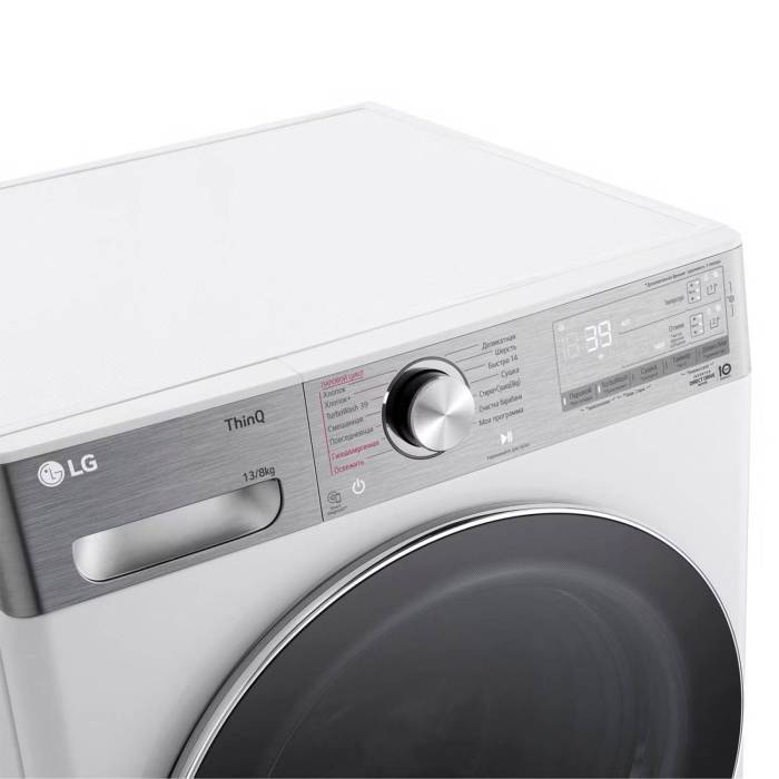 LG F4V9LD2W — Steam+™ уменьшает складки и обеспечивает гигиену (удаление до 99,9% аллергенов в Allergy Care)