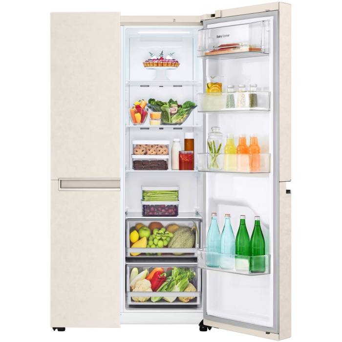 Заказать холодильник LG GC-B257JEYV с доставкой — объем 643 л, двухдверный, Total No Frost, инверторный компрессор. Доставка по Бишкеку и регионам
