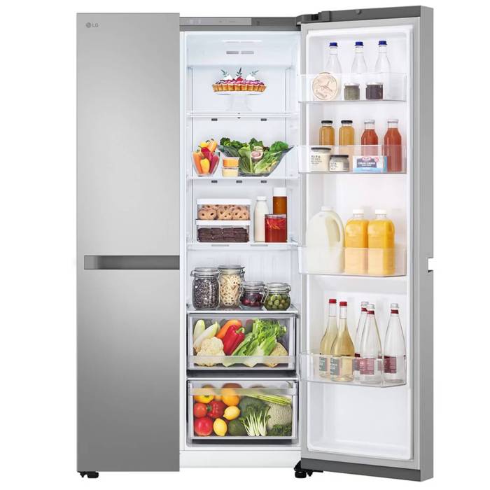 LG GC-B257KMHW — равномерное распределение холодного воздуха по полкам и ящикам, продукты дольше сохраняют свежесть, купить в Бишкеке