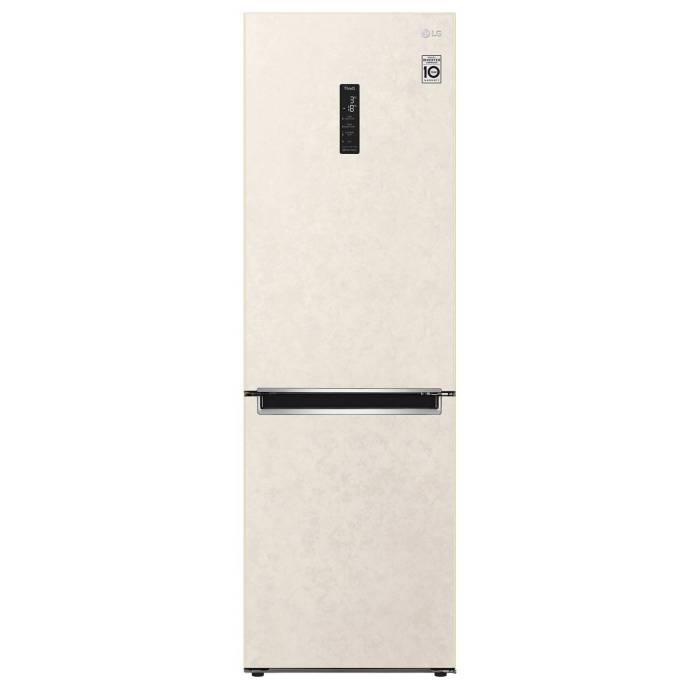 Холодильник LG GC-B459FEPW — объем 377 л, инверторный компрессор, стильный бежевый цвет, доставка по Бишкеку и Кыргызстану