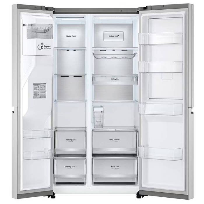 LG GC-J257CAEV — удобная организация: полки из стекла, ящики и корзины в холодильной и морозильной камере, заказать онлайн